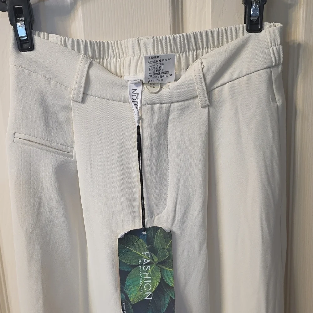 Women's Cream Trousers - Picture 3 of 3